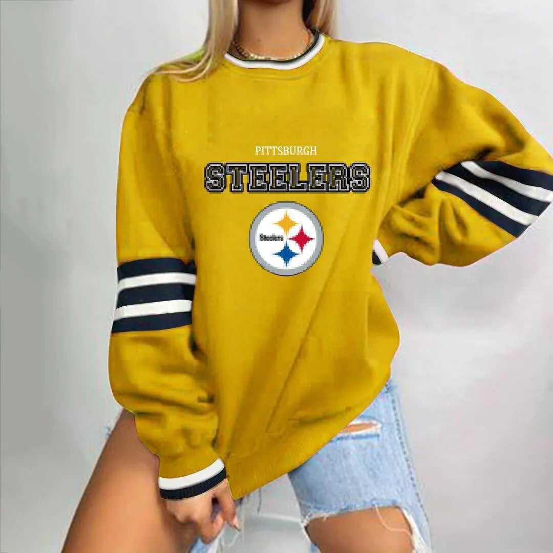 Loose-Fit NFL Graphic Long Sleeve Sweatshirt for Women
