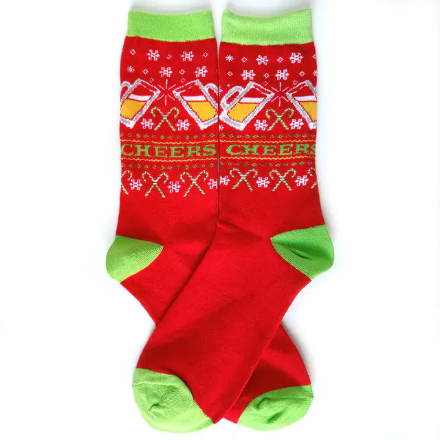 Funny Christmas Tree Men's Socks for New Year