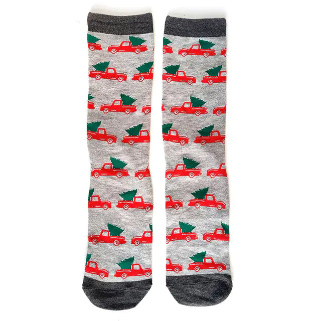 Funny Christmas Tree Men's Socks for New Year