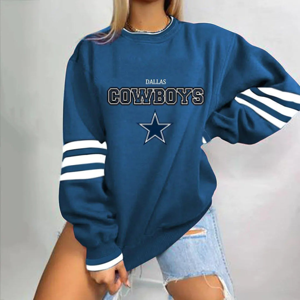Loose-Fit NFL Graphic Long Sleeve Sweatshirt for Women