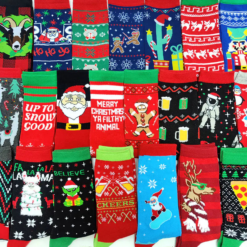 Funny Christmas Tree Men's Socks for New Year