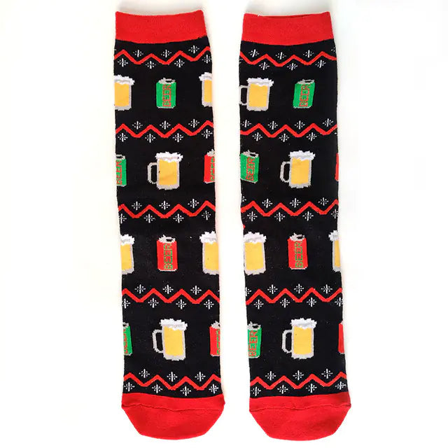 Funny Christmas Tree Men's Socks for New Year