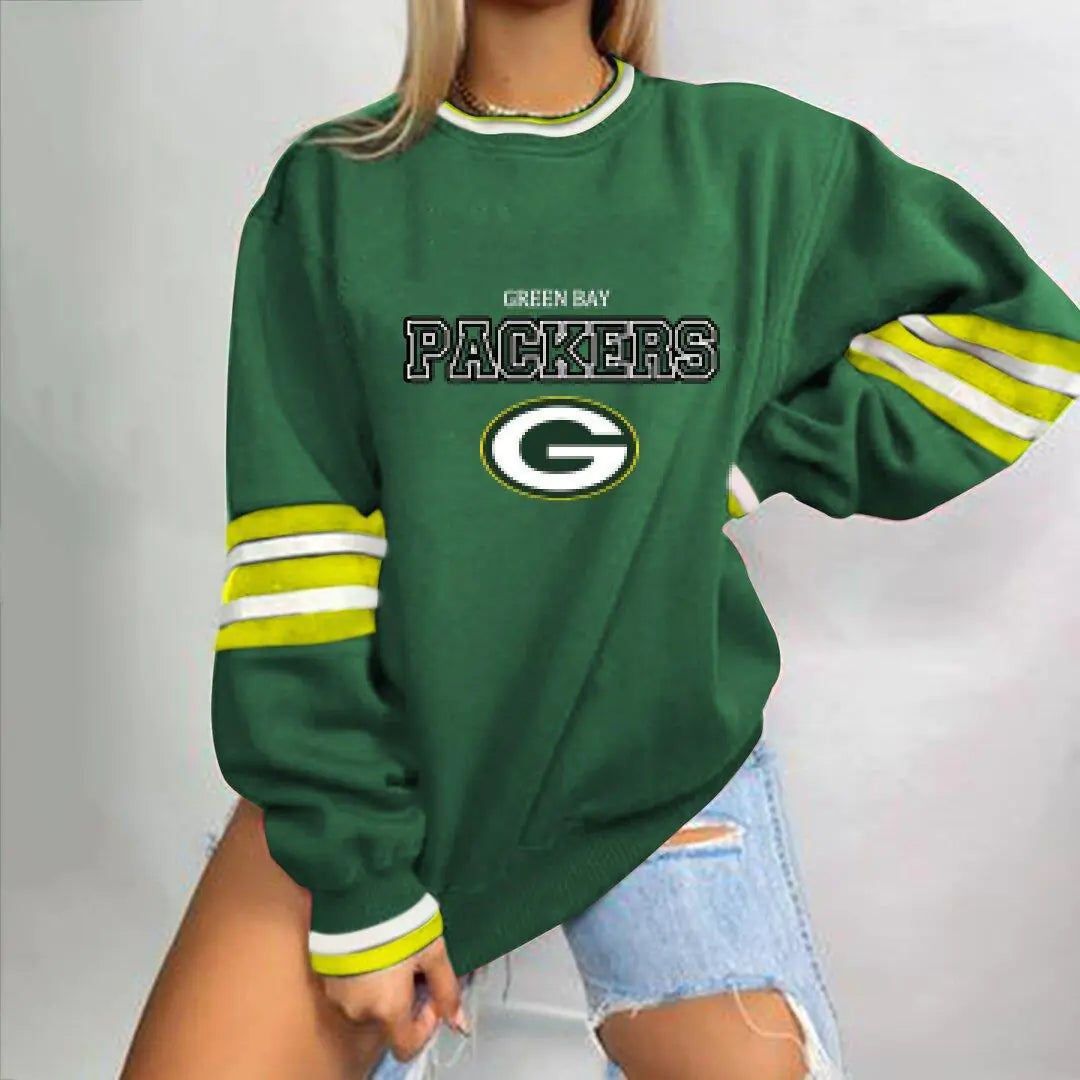 Loose-Fit NFL Graphic Long Sleeve Sweatshirt for Women